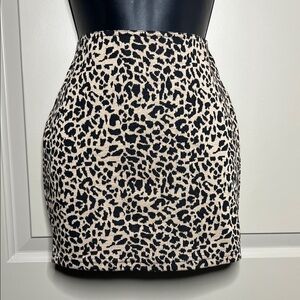 Leopard Print Mini Skirt